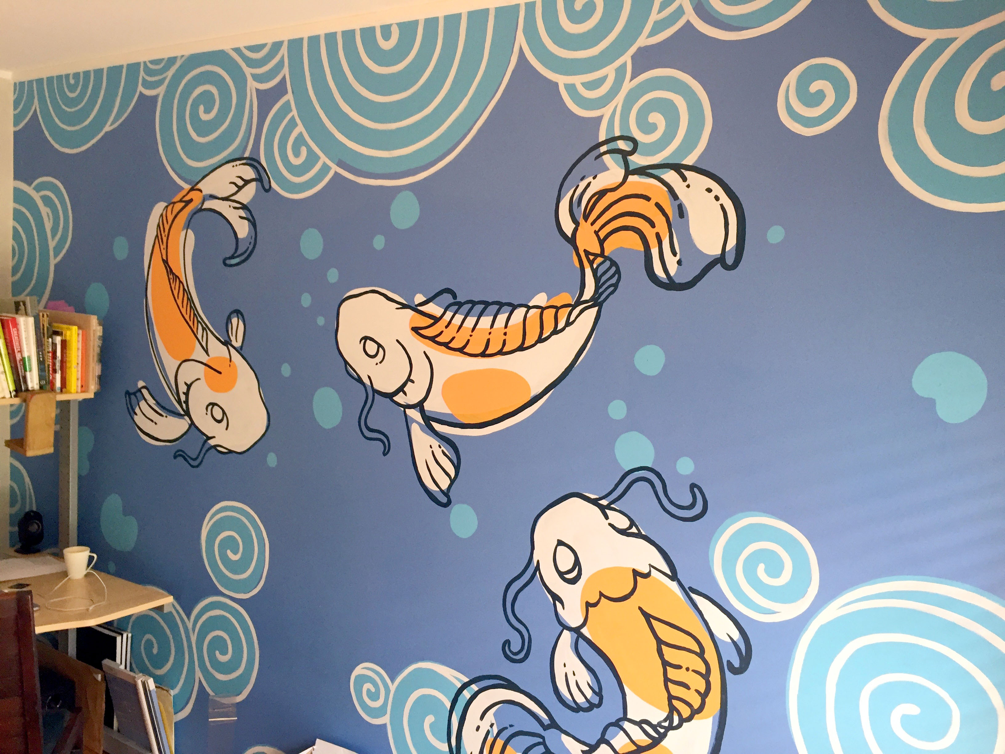 Swimming fish - mural